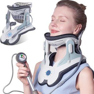 Neck Traction Device, Air Pump with 3 Power Traction, Built-in 8 Airbag,Neck